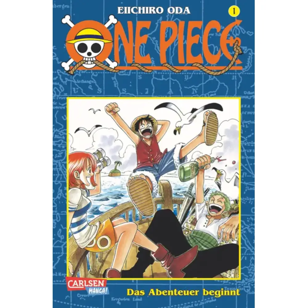 Cover der One Piece Manga Reihe mit Ruffy und der Strohhutbande
