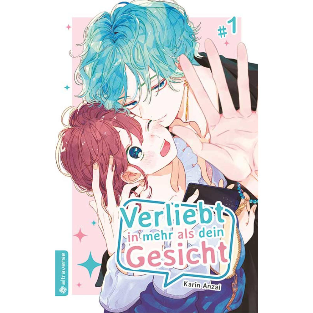 Cover des Mangas ›Verliebt in mehr als dein Gesicht‹, deutsche Ausgabe von Altraverse Manga.