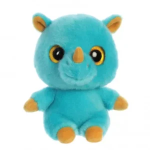 Aurora YooHoo & Friends Rino Nashorn 13 cm Plüschtier – graues Nashorn mit großen Glitzeraugen