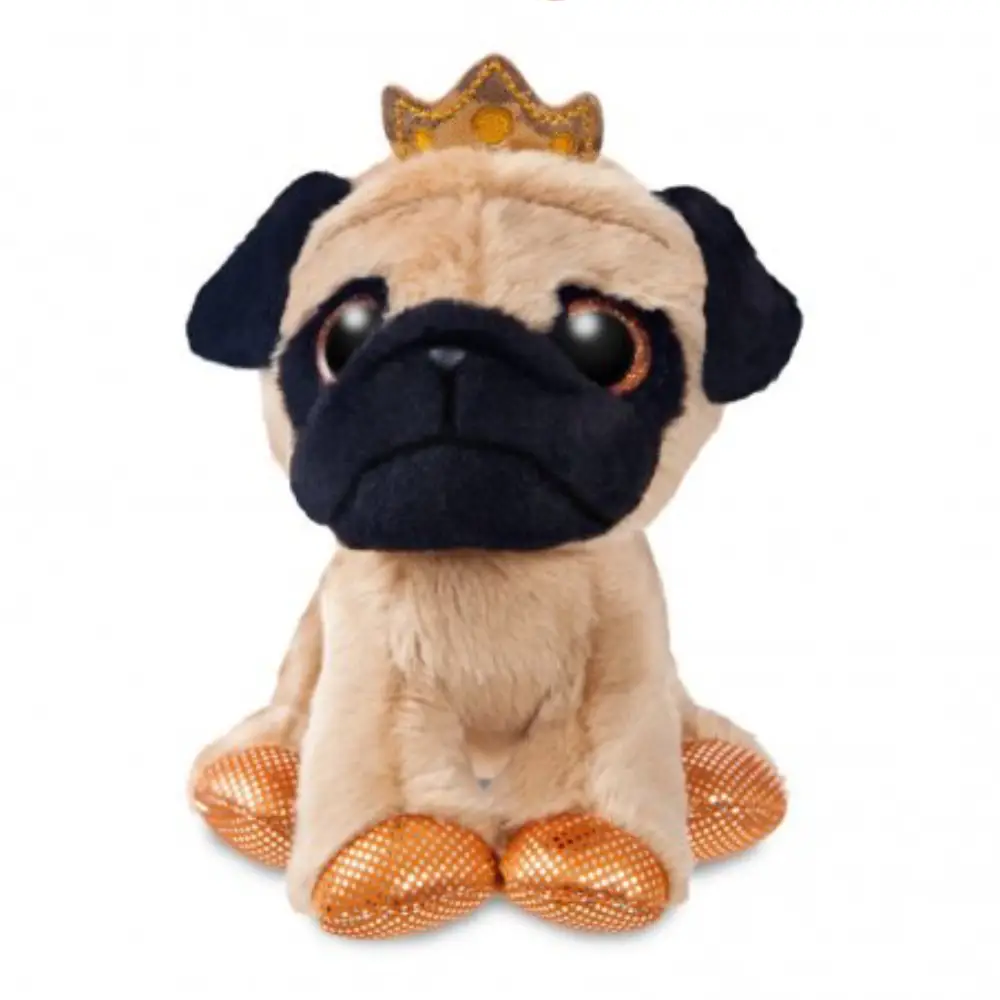 Aurora YooHoo & Friends Royal Mops 18 cm Plüschtier – niedlicher Mops mit Glitzeraugen
