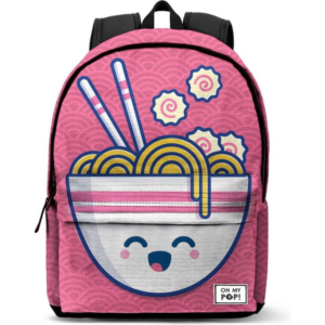 Oh My Pop Rucksack „Ramen Noodle“ – bunter Polyester-Rucksack 30×41 cm mit auffälligem Nudelmotiv, hergestellt von Karactermania.