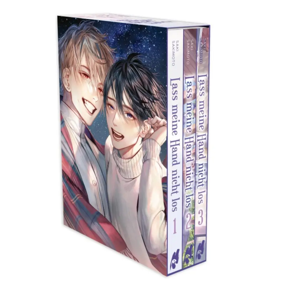 Lass meine Hand nicht los Schuber für Band 1–3, wahlweise komplett oder als Leerschuber mit Band 3.