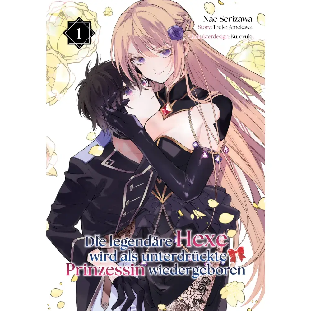 Cover des Mangas ›Die legendäre Hexe wird als unterdrückte Prinzessin wiedergeboren‹, deutsche Ausgabe von Dokico Manga.