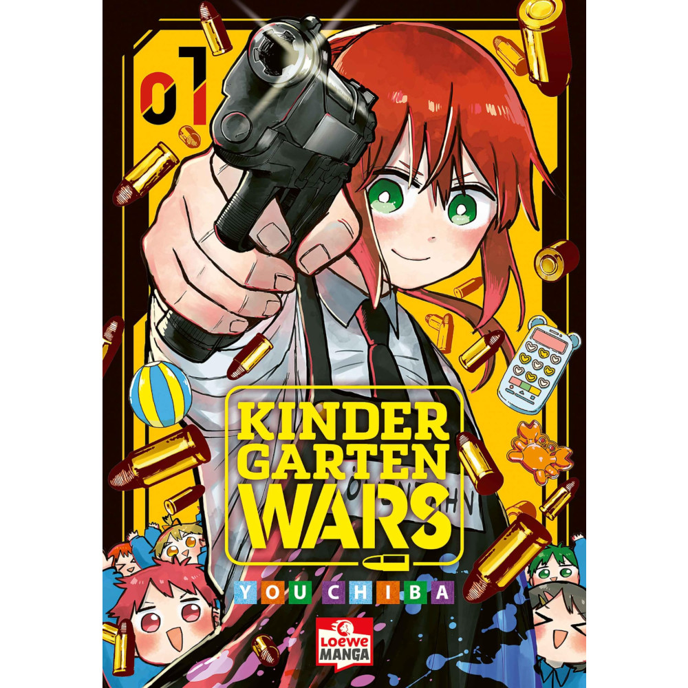 Cover des Mangas ›Kindergarten WARS‹, deutsche Ausgabe von Loewe Manga.