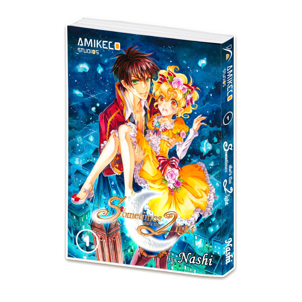 Cover von Sometimes She's the Light - Band 1 - Ein romantischer Shōjo-Manga über Juni, Erik und ein geheimnisvolles Schicksal. Von der deutschen Künstlerin Nashi!