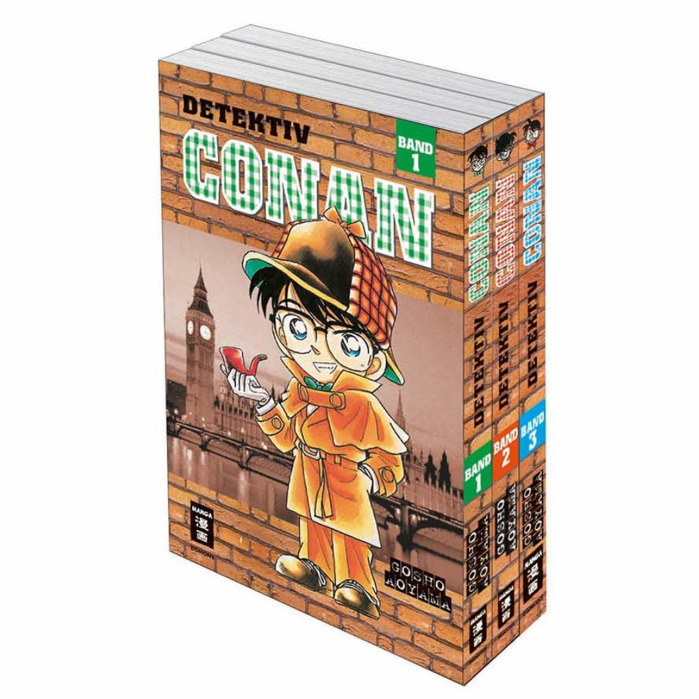 Detektiv Conan Starter Pack Manga Band 1–3 – Deutsches Einstiegsbundle mit Conan Edogawa und Shinichi Kudo, klassischer Mystery-Manga von Egmont Manga