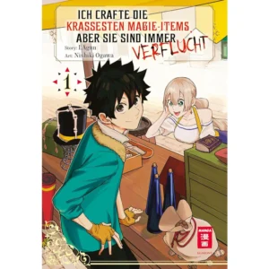 Ich crafte die krassesten Magie-Items, aber sie sind immer verflucht Manga – Deutsches Cover mit Zauberer Gale und verfluchten Items, Fantasy-Comedy von Egmont Manga