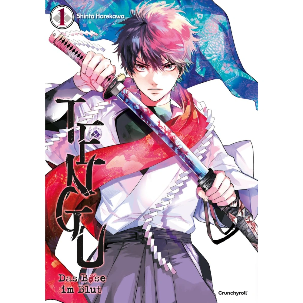 Tengu Das Böse im Blut Manga – Deutsches Cover mit Mamoru und dämonischer Verwandlung, düsterer Horror-Manga von Crunchyroll Manga