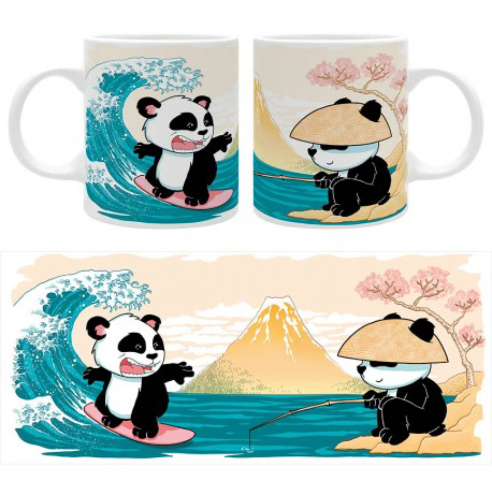 Asian Art - Surfing Panda - Tasse