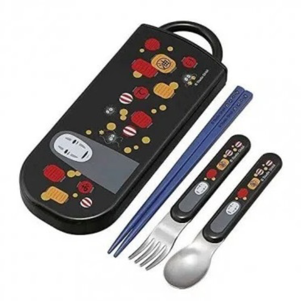 Chihiros Reise ins Zauberland - Essstäbchen & Löffel & Gabel Set - No Face & Lantern