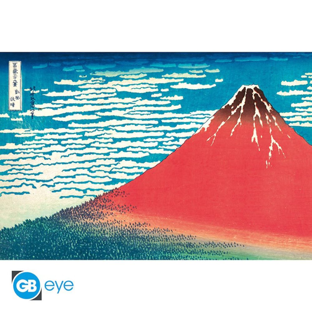 HOKUSAI - Red Fuji - Poster (91,5 × 61 cm)