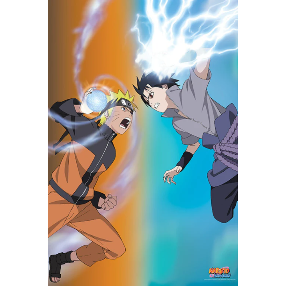 Naruto - Naruto vs Sasuke - Poster (91,5 × 61 cm)