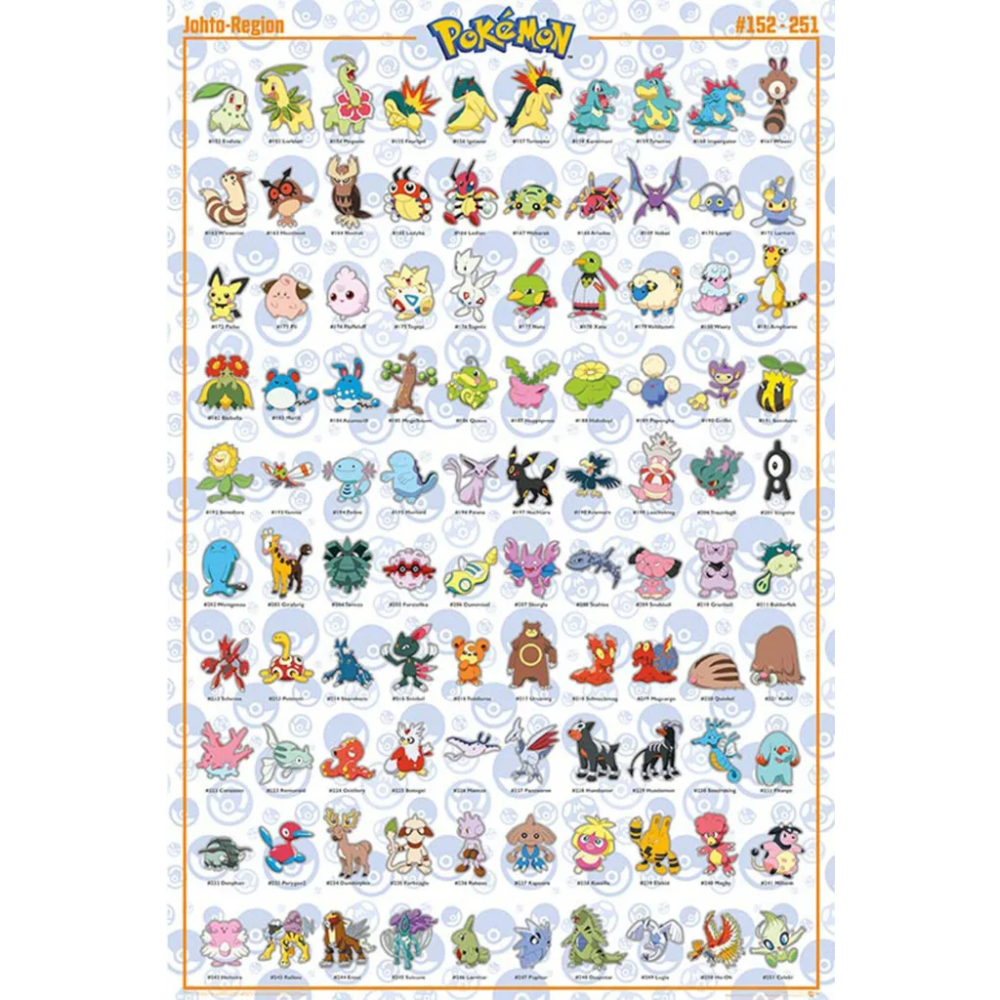 Pokémon - Jotho - German - Poster (91,5 × 61 cm)