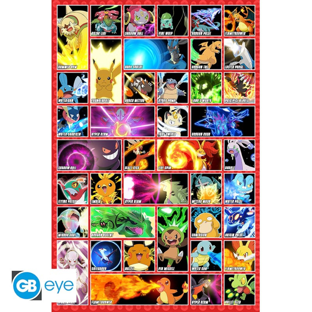 Pokémon - Moves - Poster (91,5 × 61 cm)