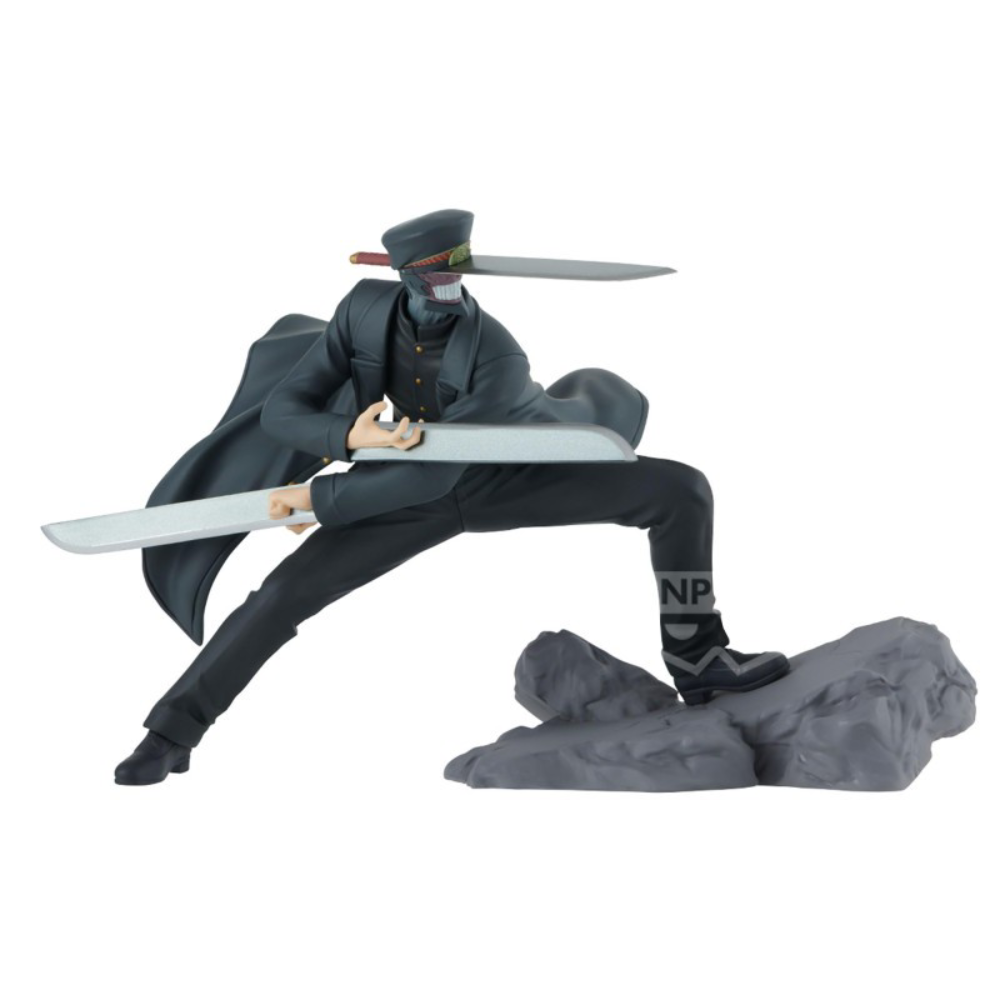 Banpresto Chainsaw Man Samurai Sword Figur – 10 cm PVC-Statue des Katana Man Antagonisten aus der Anime-Serie