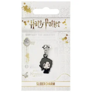 Harry Potter Slider Charm Chibi Bellatrix – versilberter Anhänger für Armbänder, offizielles Merchandise von The Carat Shop.