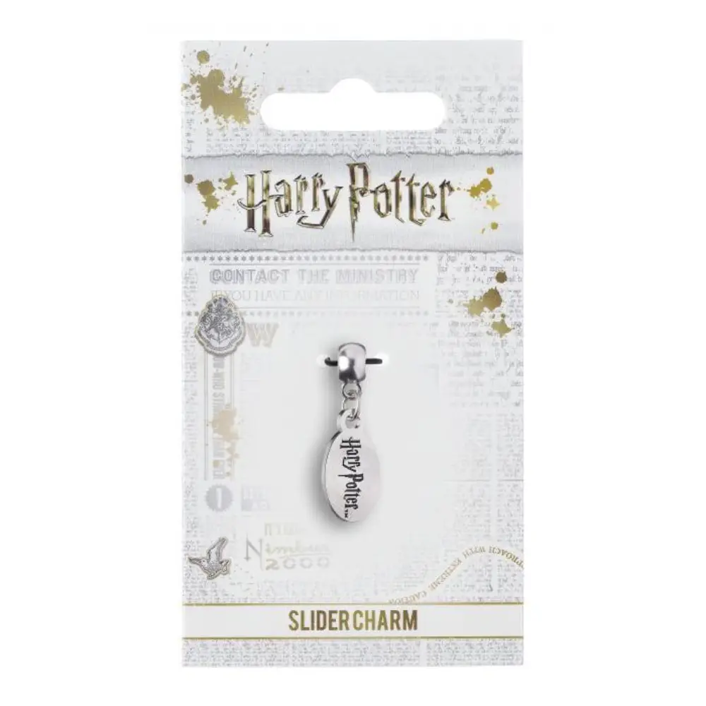 Harry Potter Logo Charm – versilberter, emaillierter Armbandanhänger von The Carat Shop, offiziell lizenziert.