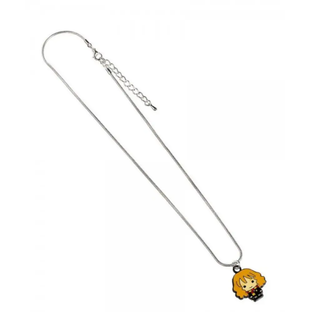 Harry Potter – Chibi Hermione Granger Halskette – versilberter Anhänger (20 mm) mit 45-cm-Kette, offiziell lizenzierter Schmuck von The Carat Shop.