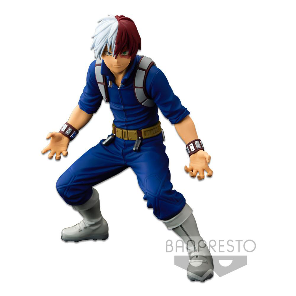 Banpresto My Hero Academia Shoto Todoroki BWFC Figur – 21 cm PVC-Statue mit Feuer- und Eiseffekt aus der Bandai Spirits Kollektion - BWFC - Shoto