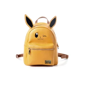 Pokémon Rucksack Evoli von Difuzed, 28 × 31 cm, offiziell lizenziert, braun-beiger Rucksack aus Polyester mit süßem Evoli-Design.