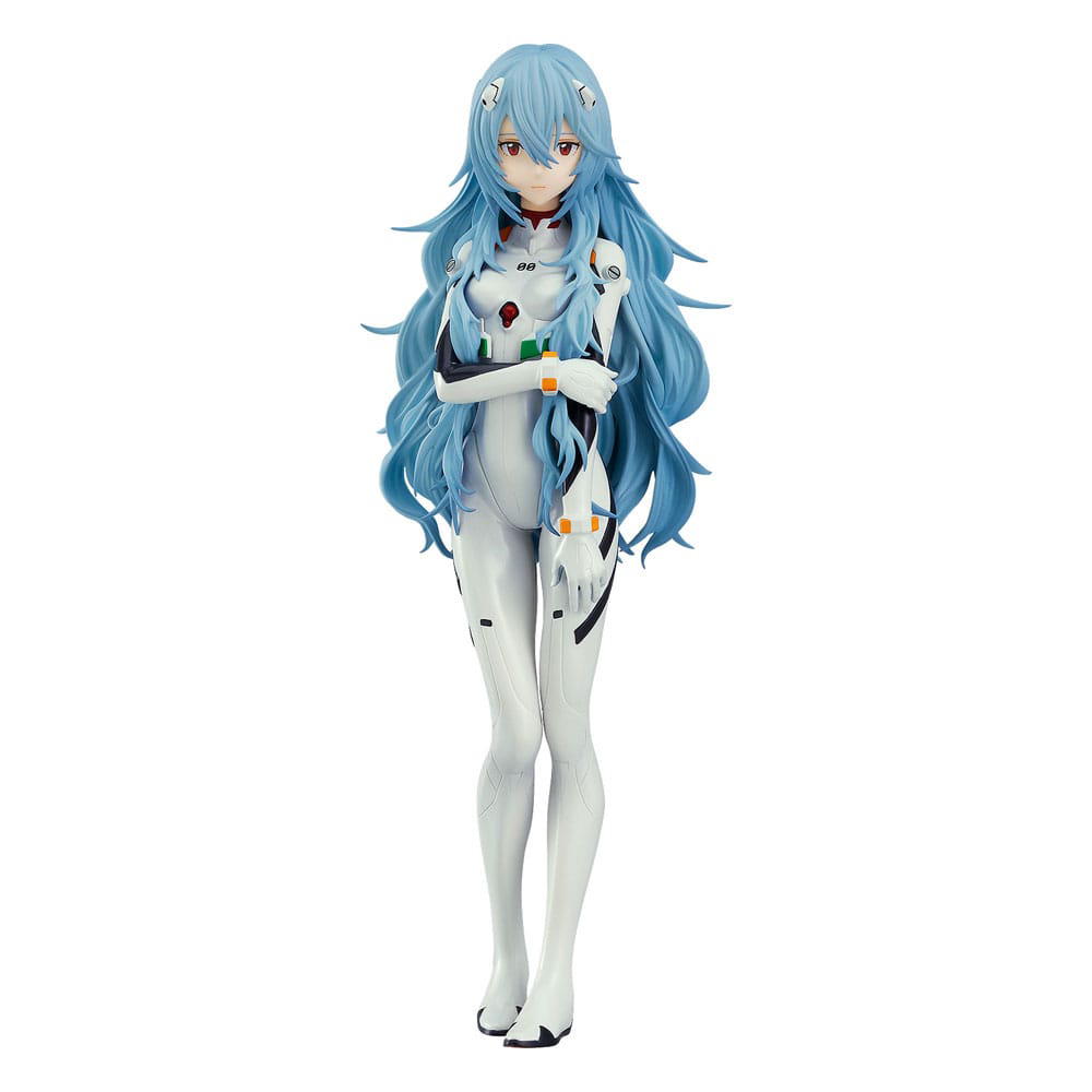Rebuild of Evangelion – Rei Ayanami Long Hair Ver. (3rd Run) 17 cm PVC-Statue aus der Pop Up Parade-Reihe von Good Smile Company, offiziell lizenzierte Animefigur in Fensterbox mit Base