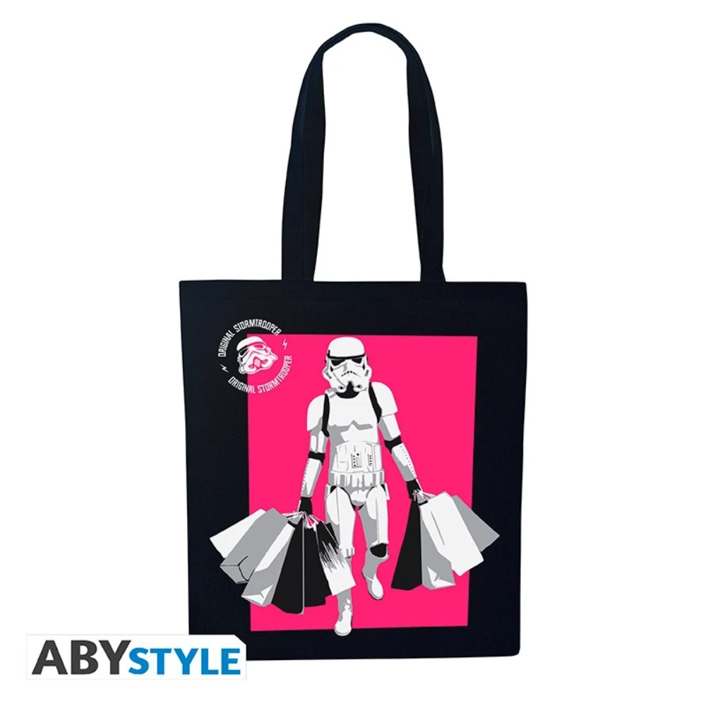 Star Wars Tragetasche Stormtrooper – Schwarze Stofftasche mit ikonischem Stormtrooper, 37 × 42 cm, offiziell von ABYstyle.