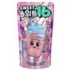 Sweet16 Peach Ade (Zero Sugar) – 200 ml Trinkbeutel, koreanisches Pfirsichgetränk ohne Zucker von Sweet16, fruchtig, kalorienarm und perfekt über Eis serviert.