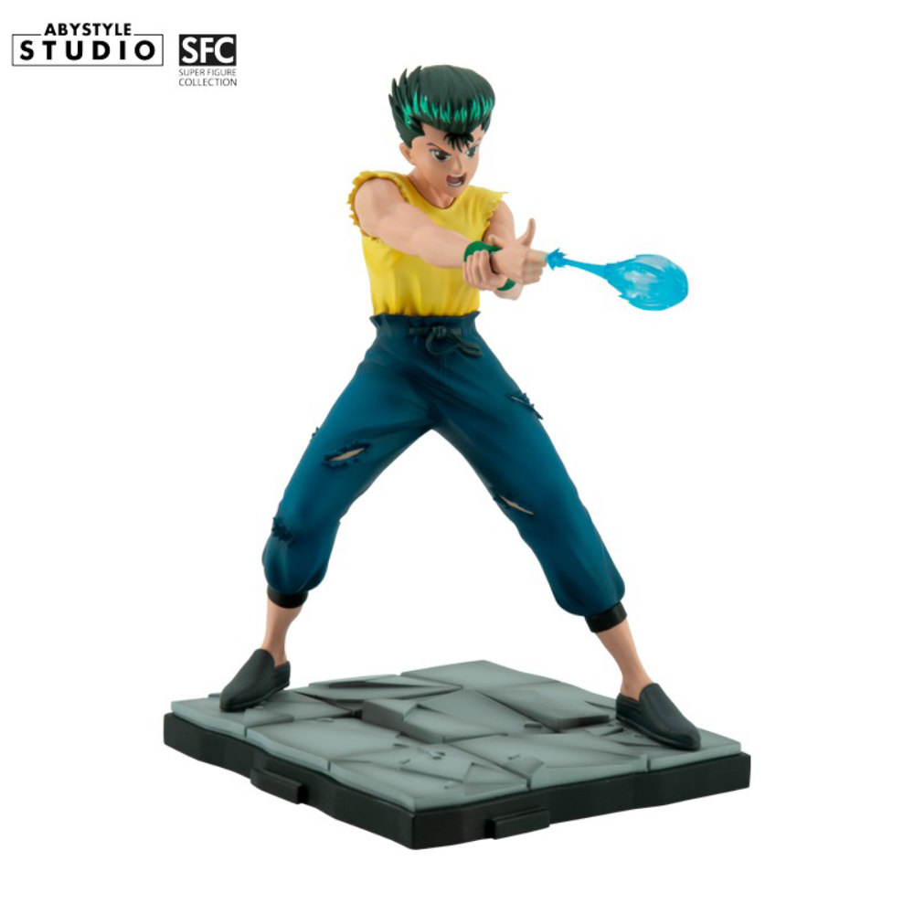 Yu Yu Hakusho – Yusuke Urameshi 17 cm PVC-Statue aus der Super Figure Collection von ABYstyle Studio in Fensterbox, offiziell lizenziert