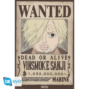 One Piece Sanji Poster Steckbrief 91,5 × 61 cm