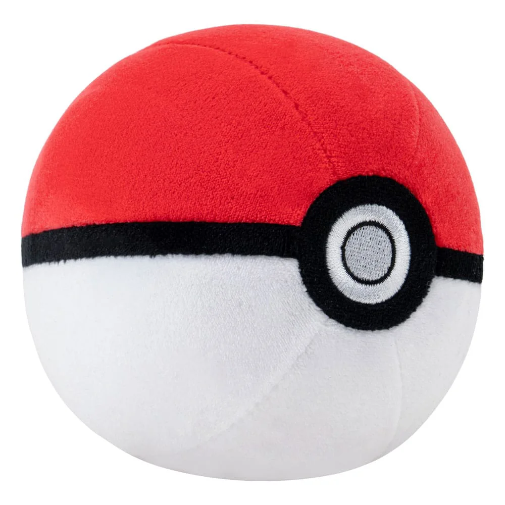 Pokémon Pokéball Plüschfigur, ca. 13 cm groß, weiches offiziell lizenziertes Pokémon Kuscheltier.