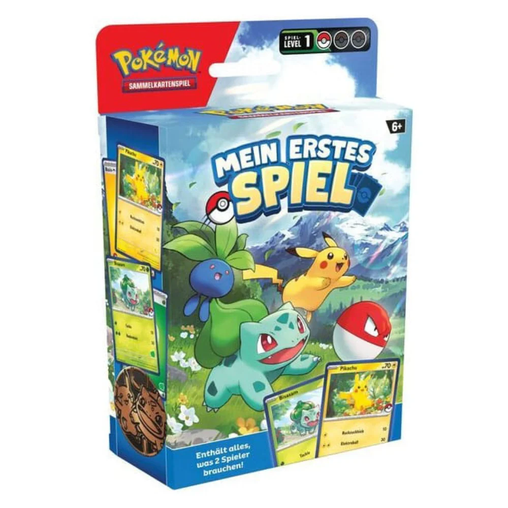 Pokémon TCG Mein erstes Spiel, deutsches Einsteiger-Set mit zwei Mini-Decks und Lernmaterialien.