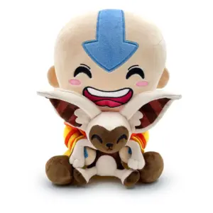 Avatar Last Airbender Aang Momo Plüsch. Ca. 30 cm groß, Aang hält Momo in beiden Händen, aus 100% weicher PP-Baumwolle