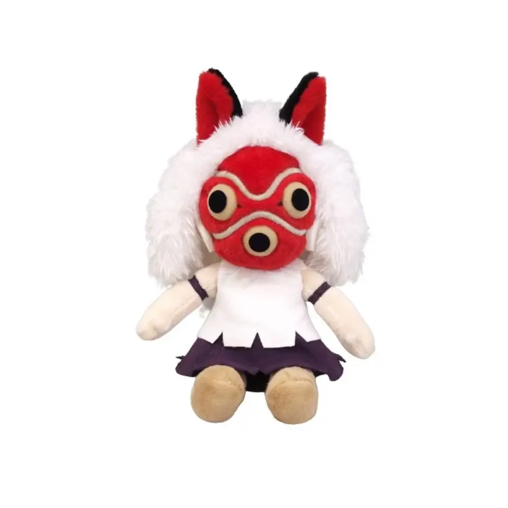 Prinzessin Mononoke San Otedama Plüschfigur (Studio Ghibli). Ca. 21 cm groß, in traditioneller Kleidung – aus 100% Polyesterfasern. Offiziell lizenziert von Semic Studio. Perfekt zum Kuscheln und Sammeln.